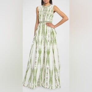 NWT Giambattista Valli Border Garden Print Sleeveless Maxi Dress Sz 40